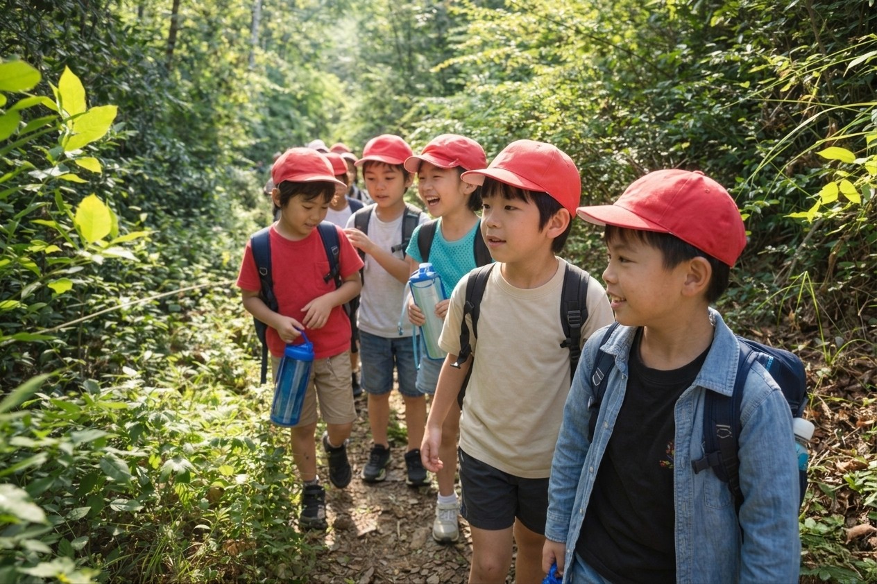 森のアクティビティ 木のワークショップ 自然観察 KUBB体験 セーザイゲームを使った学習 など